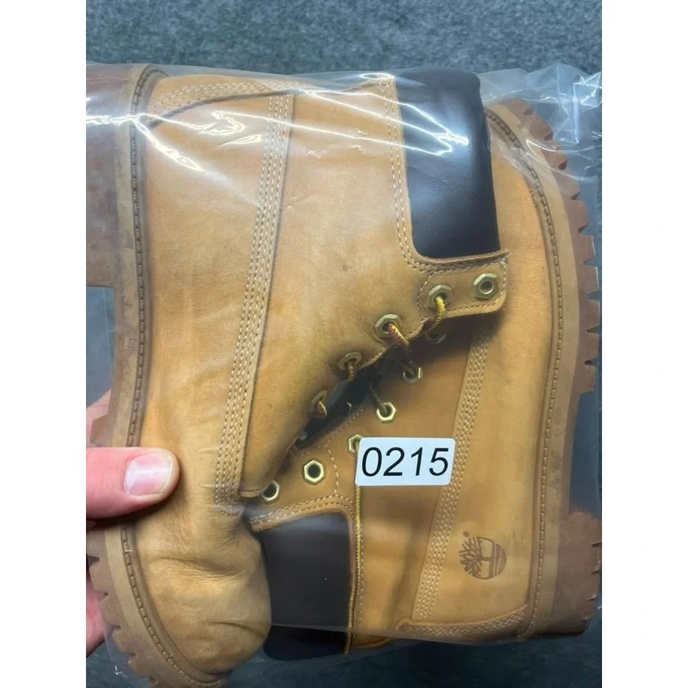 Timberland 12909 6 Inch Premium Waterproof Boots Wheat Nubuck Youth 6.5M